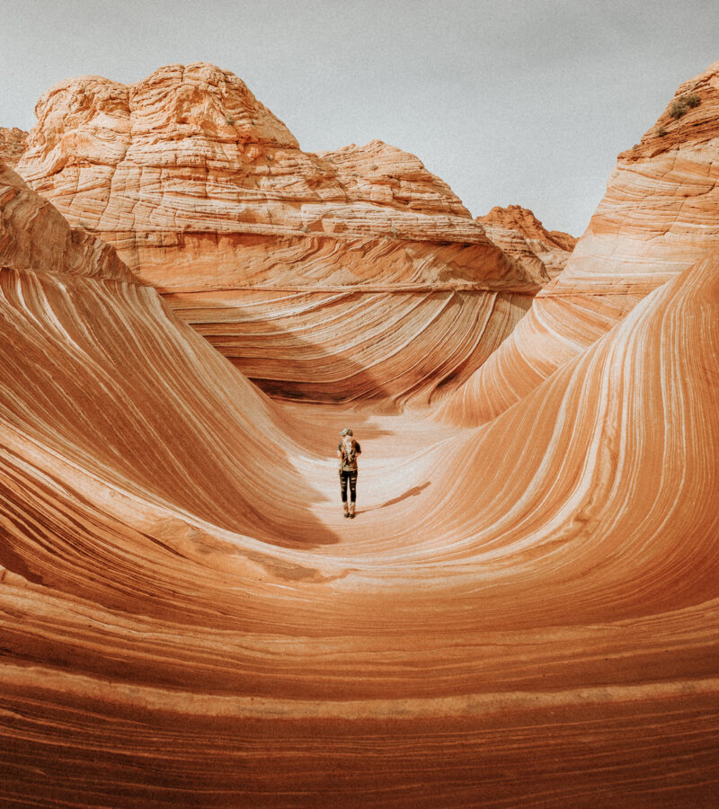 Girl at the Wave Arizona in Desert