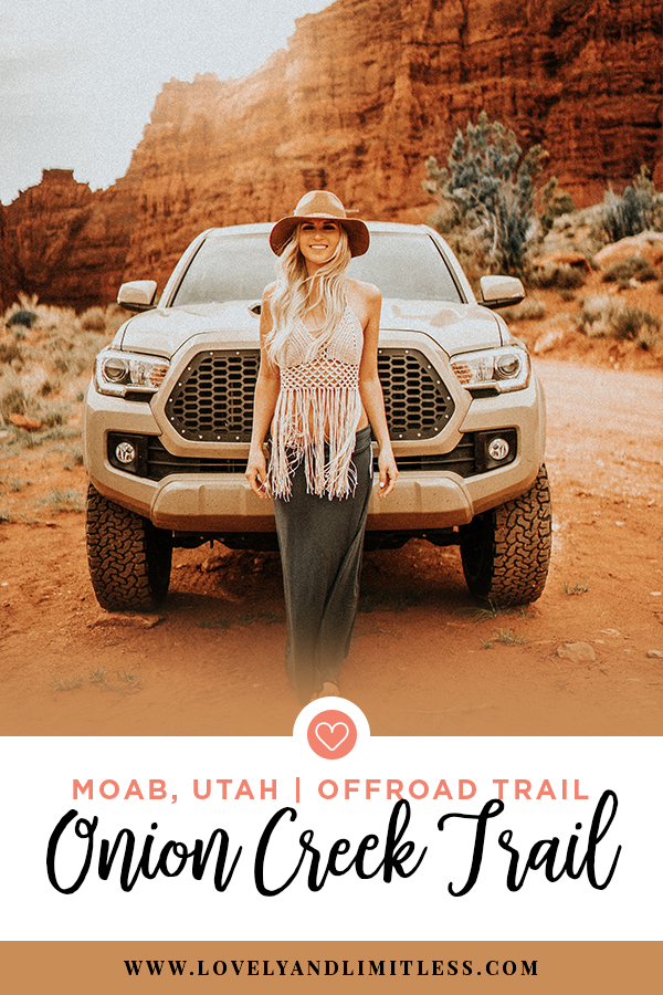 Onion Creek Offroad Trail Moab Utah