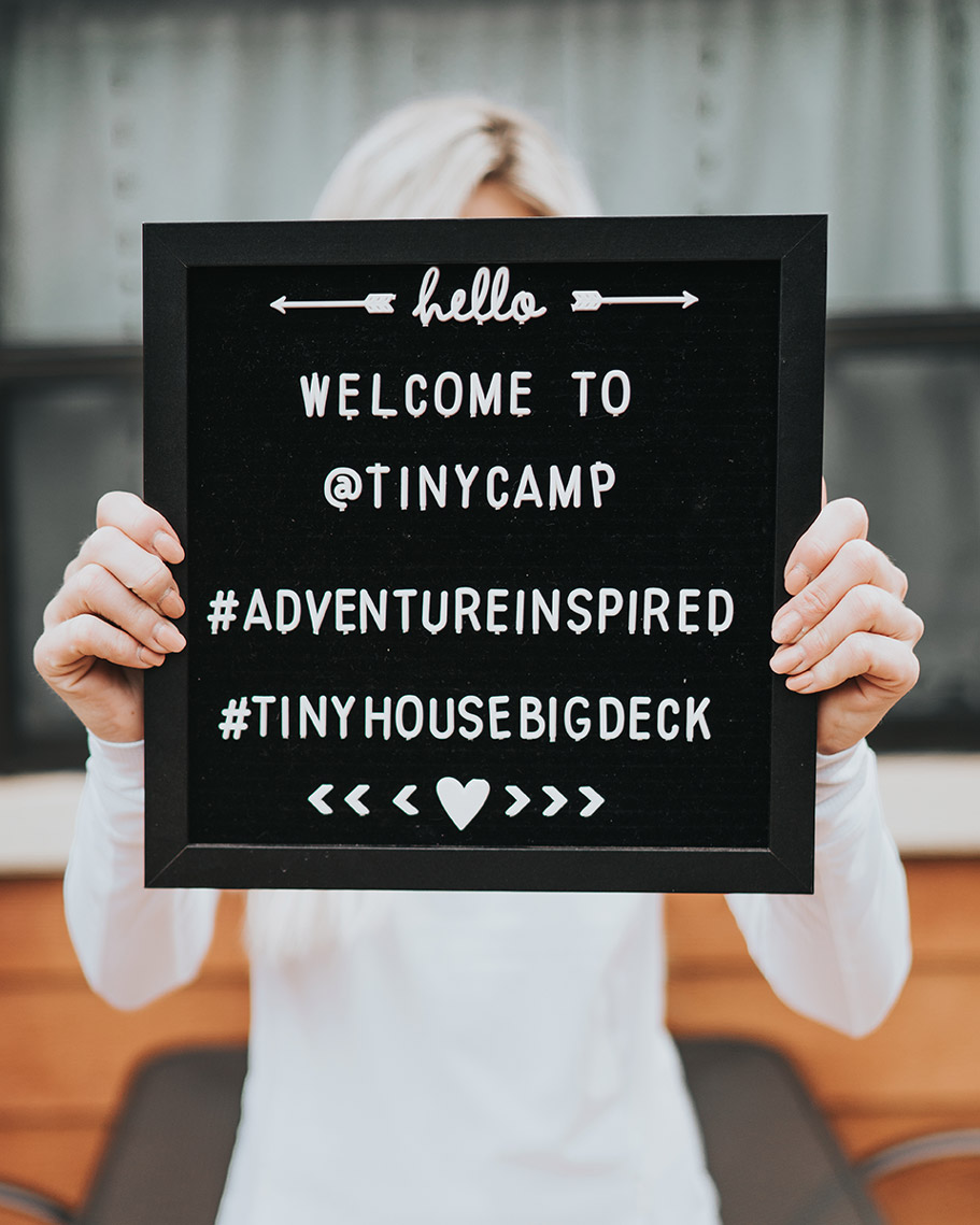 Tiny Camp Vacation Rental Sedona Arizona Yoga on Patio Deck