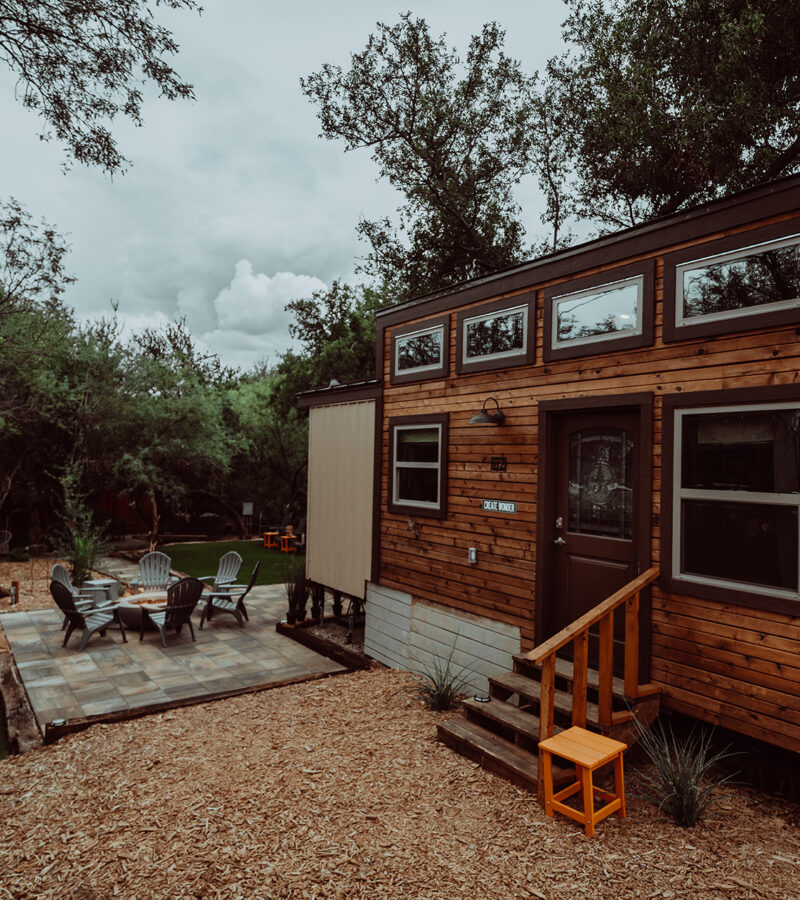 Tiny Camp Cottonwood Arizona Exterior of Wonder Cabin
