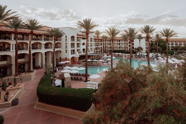 Family at the Fairmont Scottsdale Princess Resort in Scottsdale Arizona View from Room Building F