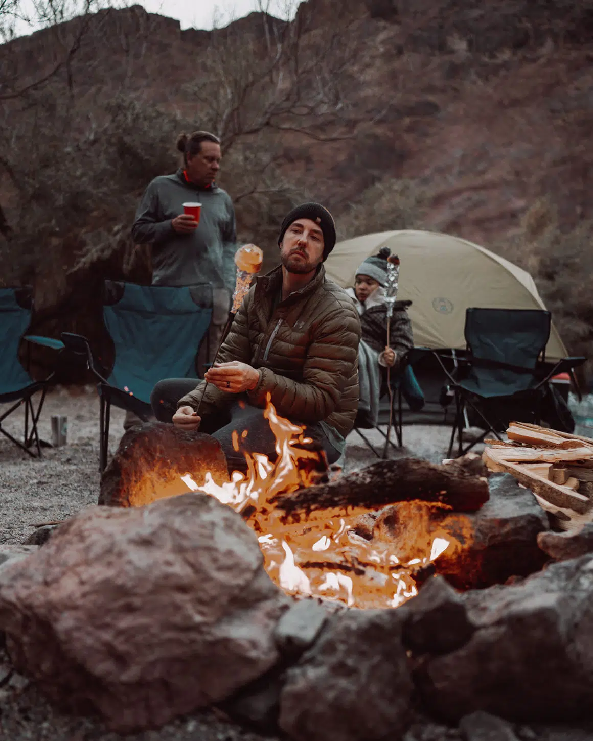 Camp fire dessert - Colorado River Canoe Trip