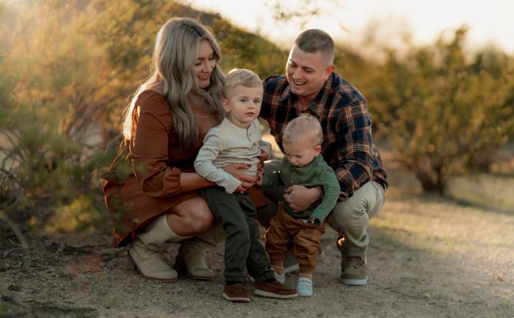 family photos Sonoran mountain